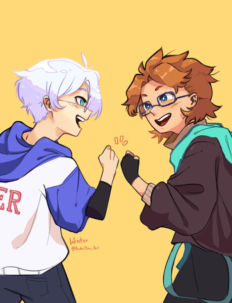 Aqult &amp; Winter drawn by: @andredan_art
